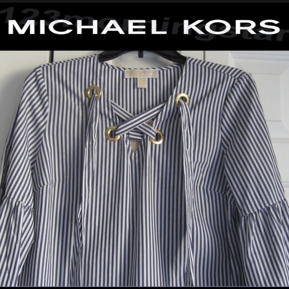 MICHAEL KORS STRIPED BLOUSE